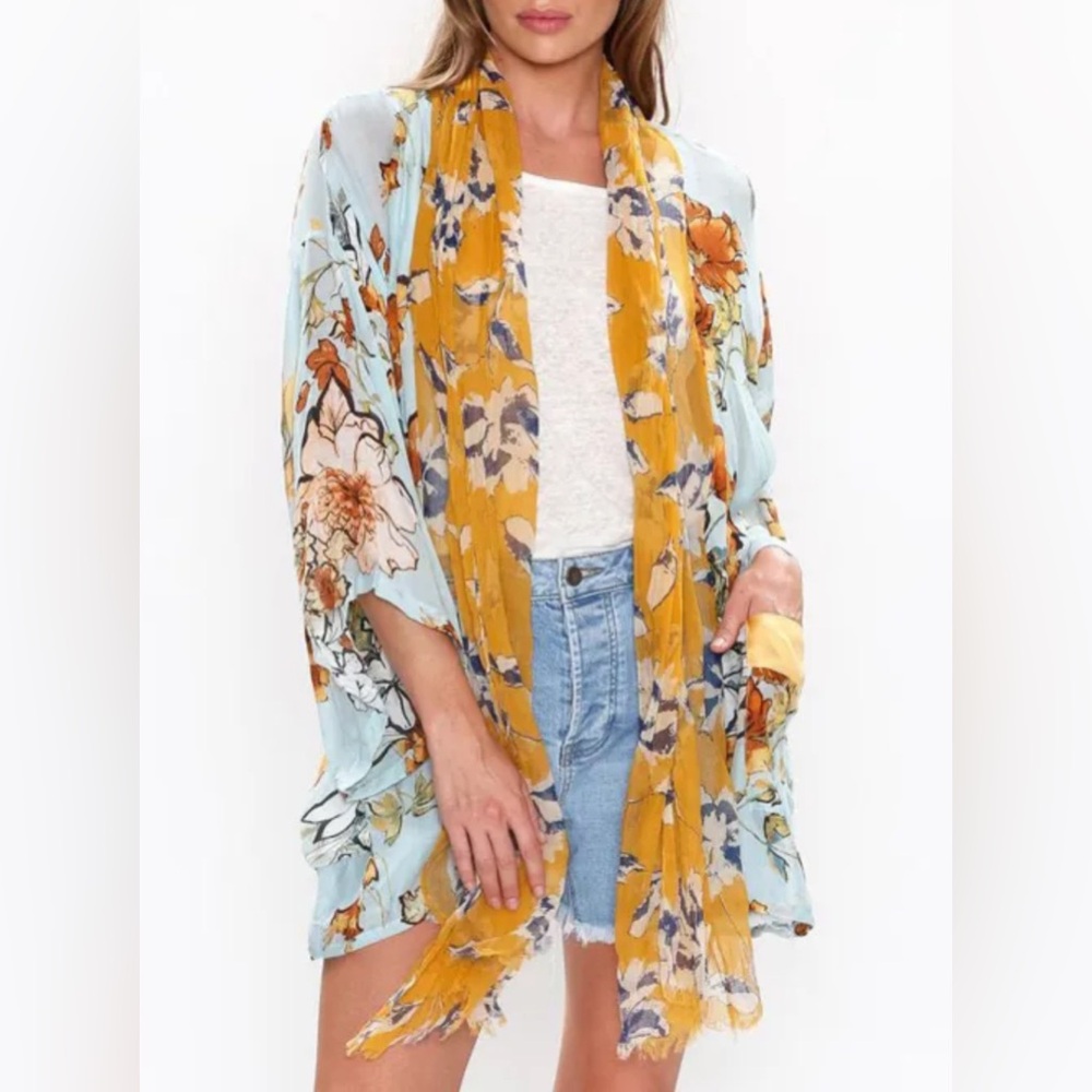 Aratta Floral Print Kimono Coverup Duster, One Size | 978